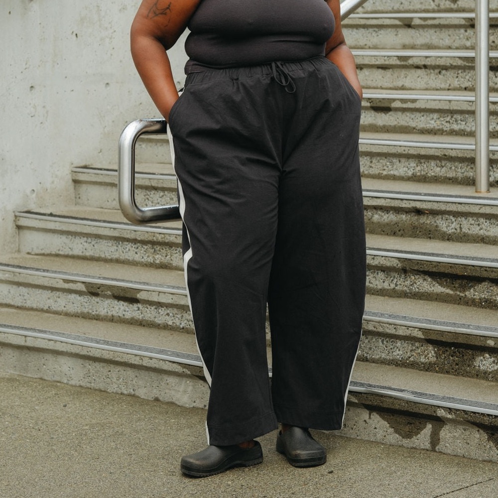 Shelter Jules Pant - Black with White Stripe